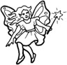 fairy coloring page for kids