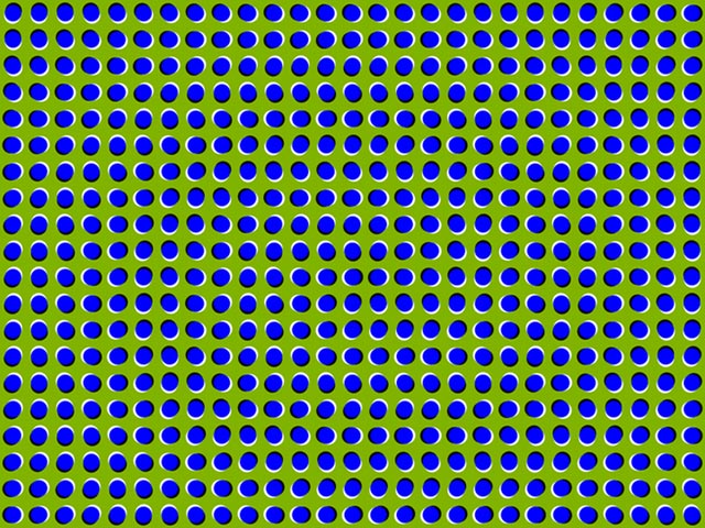 This peripheral drift illusion gives the impression of motion despite the fact that the image is motionless. This is a common type of optical illusion and there are numerous other examples of it in action.