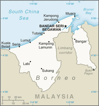 Brunei map