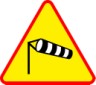wind warning sign